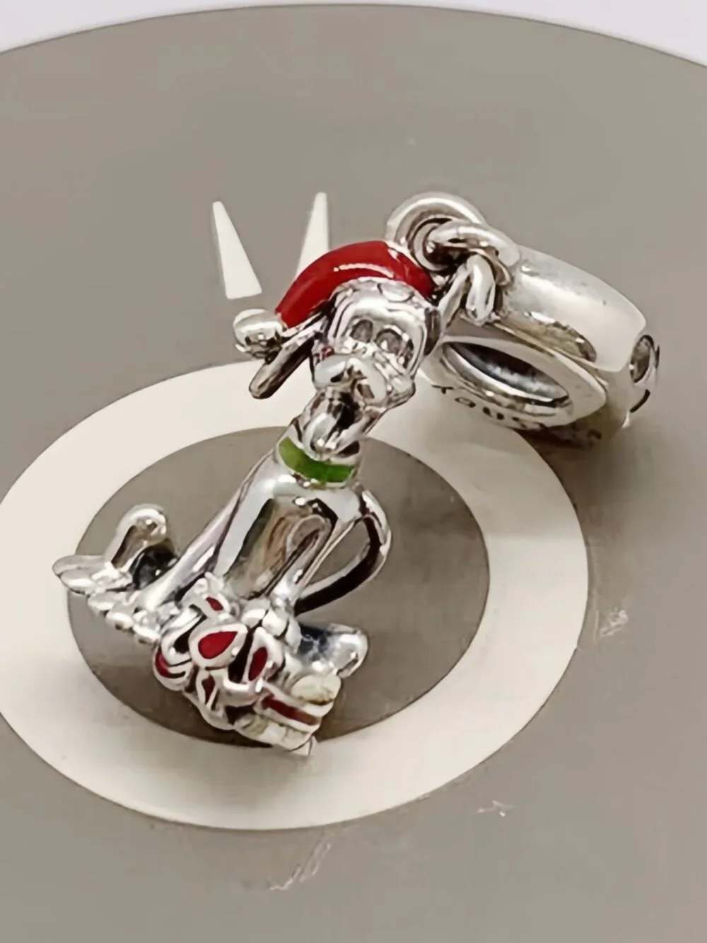 Pandora Disney Pluto Christmas Gift Charm